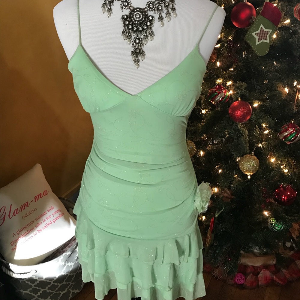 Mint green dress